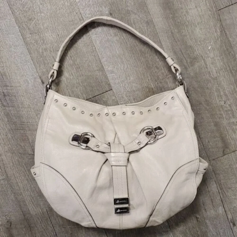 B Makowsky Leather Hobo Shoulder Bag Handbag Tote Purse Pebbled Women's Woman's